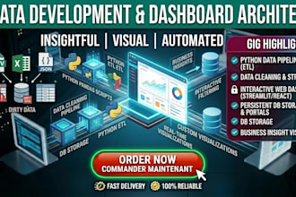 build interactive data dashboards and perform data analysis