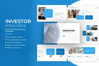 design or redesign investor startup pitch deck presentation slides on powerpoint