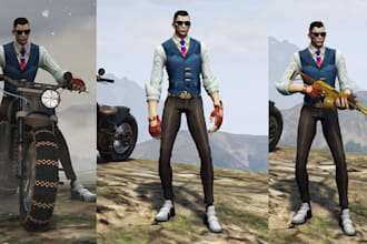 do gta 5 customized ped, fivem custom clothing, fivem custom ped, gta 5 clothing