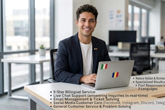 be your italian customer support and chat agent