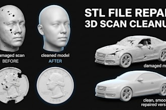repair stl file, fix mesh errors modify obj file and optimize 3d model for print
