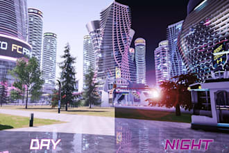 do large 3d game environment, metaverse game, vrchat game, unreal engine, nft