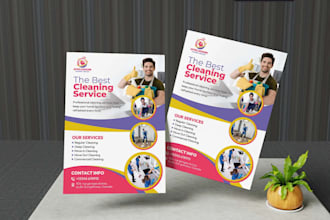 design a professional cleaning service flyer for your business