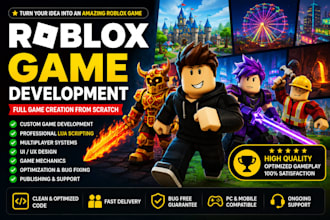 develop full game ,roblox game creation ,and roblox game development
