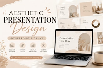 design aesthetic canva and powerpoint presentation