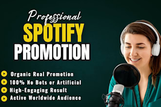 do organic spotify music and album promotion for more streams