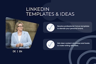 design custom linkedin templates and provide post ideas