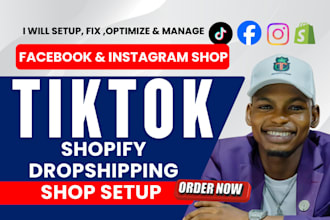 tiktok shop setup, fix tik tok shop, tiktok dropshipping instagram shop facebook