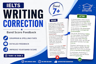 correct your ielts writing and give simple feedback