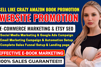 do website promotion amazon kindle book promotion etsy seo ecommerce marketing