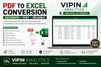 convert PDF to excel or CSV with accurate formatting
