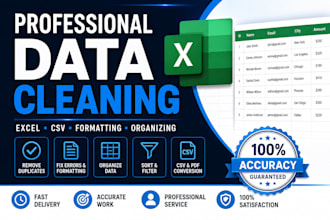 clean messy excel spreadsheets and organize data