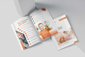 design a professional childcare center brochure for your business