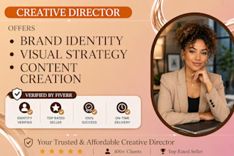 be your creative director for visual strategy, brand identity, content creation