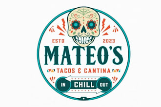 make food tacos restaurant chili logo