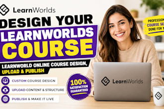 design your learnworlds course with learnworld online course design, upload