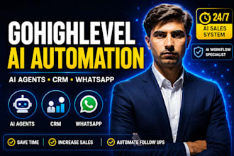 build gohighlevel ai automation and whatsapp CRM workflows
