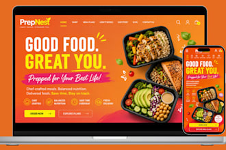 build meal prep website food delivery meal prep shopify store catering website