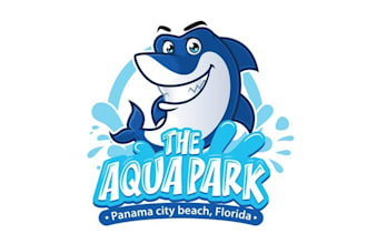 create a fun sustainability logo for the aqua park