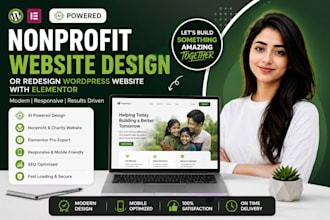 redesign wordpress site or create responsive elementor pro design