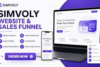 build a professional simvoly website and sales funnel
