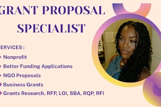 write nonprofit grant proposals for funding applications