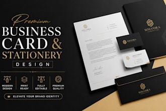 design luxury business card and stationery branding kit