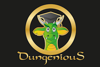 make motivation logo for our fantasy role playing quiz game