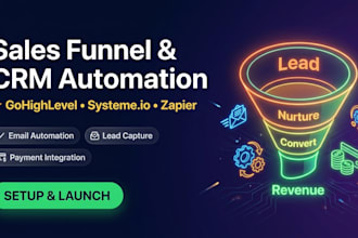 build, automate your real estate sales funnel, CRM in gohighlevel or systeme io