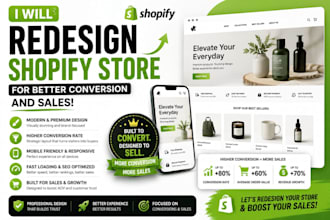 redesign shopify store for better conversion and sales