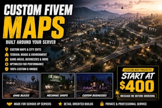 create high retention custom fivem maps for immersive gta rp