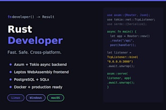 build desktop and web applications in rust