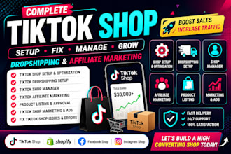 setup tik tok shop fix tik tok dropshipping tiktok shop manager tiktok affiliate