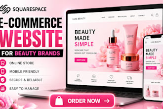 design luxury squarespace ecommerce websites for beauty brands