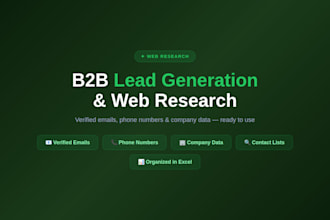 do b2b lead generation with verified emails and contacts