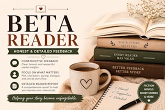 be your beta reader for novels and short stories