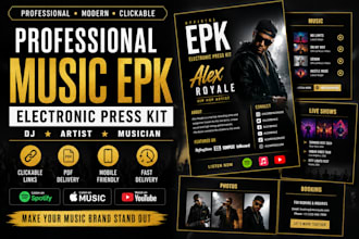 design professional music artist electronic press kit epk