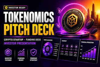 develop tokenomics presentations crypto startup pitch deck funding deck