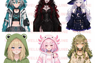 send you halfbody vtuber model ready for rig and animation