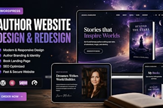 wordpress author website book website redesign author branding book landing page