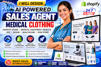 medical clothing shopify store medical equipment scrub healthcare pcm website