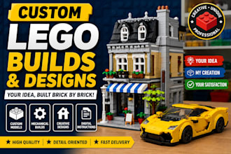 build custom lego models and creative lego designs