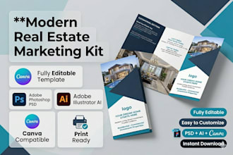 design luxury real estate brochure in canva