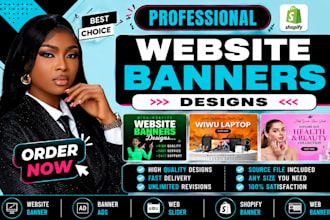 design website banner, web slider, and shopify banner
