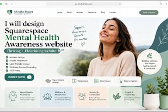 design squarespace mental health awareness website thriving flourishing website