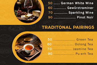 create savory menu designs