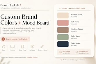 create a custom color palette and mood board for your brand