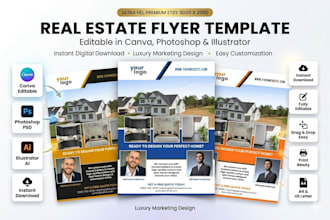design luxury open house real estate flyer