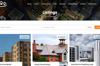 develop wix film, real estate property listing and portfolio videography website