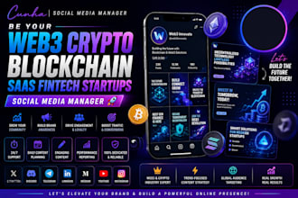 be your web3 crypto blockchain saas fintech startups social media manager
